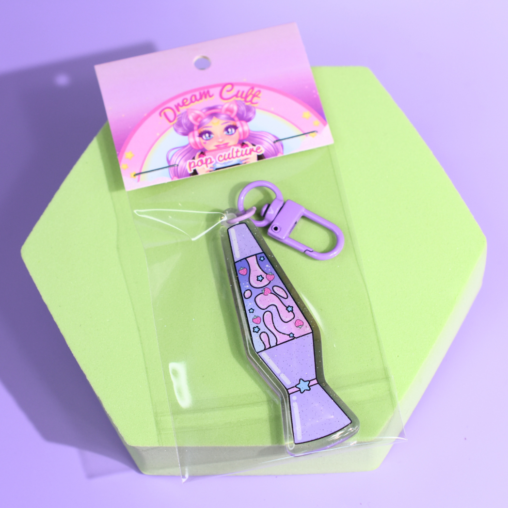 Lava Lamp Glitter Keyring