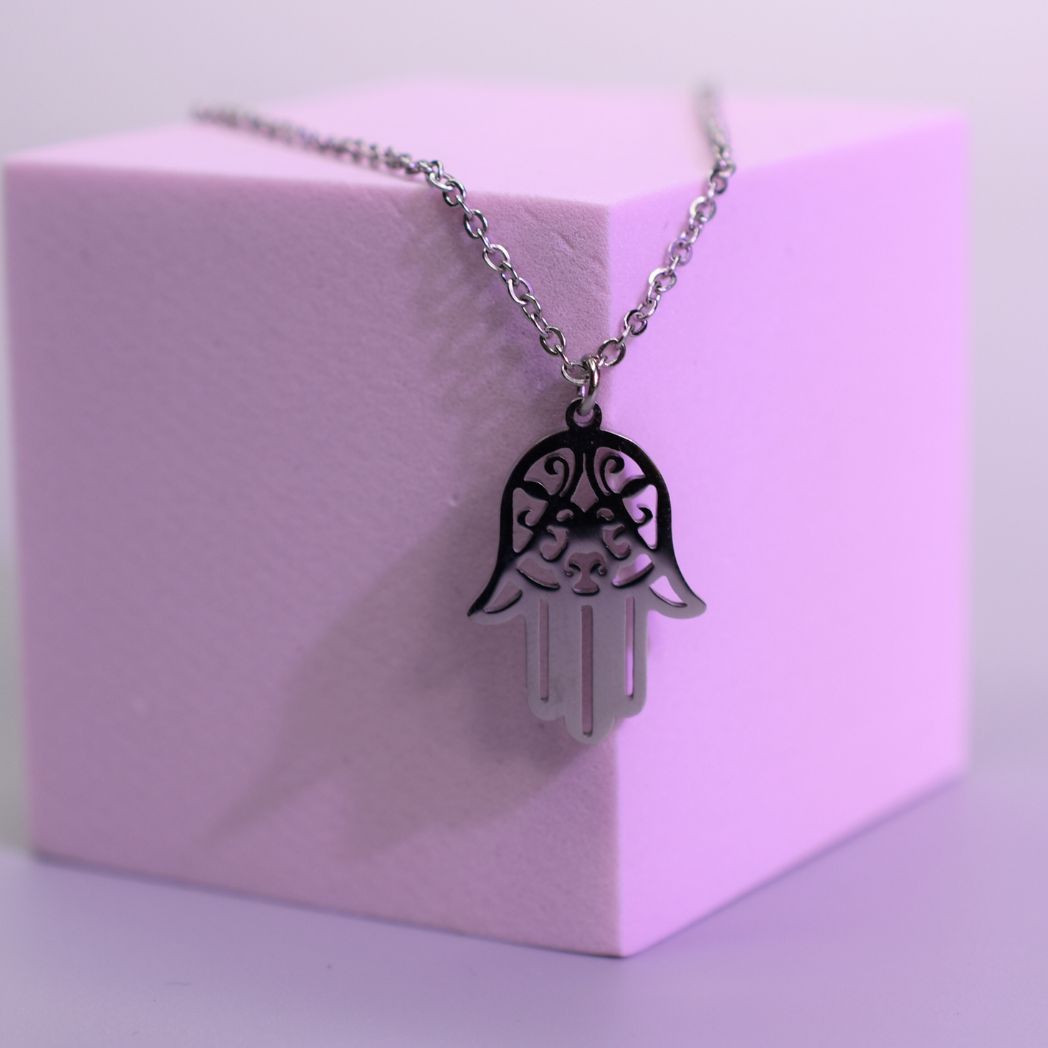 Hamsa Hand Stainless Steel Necklace