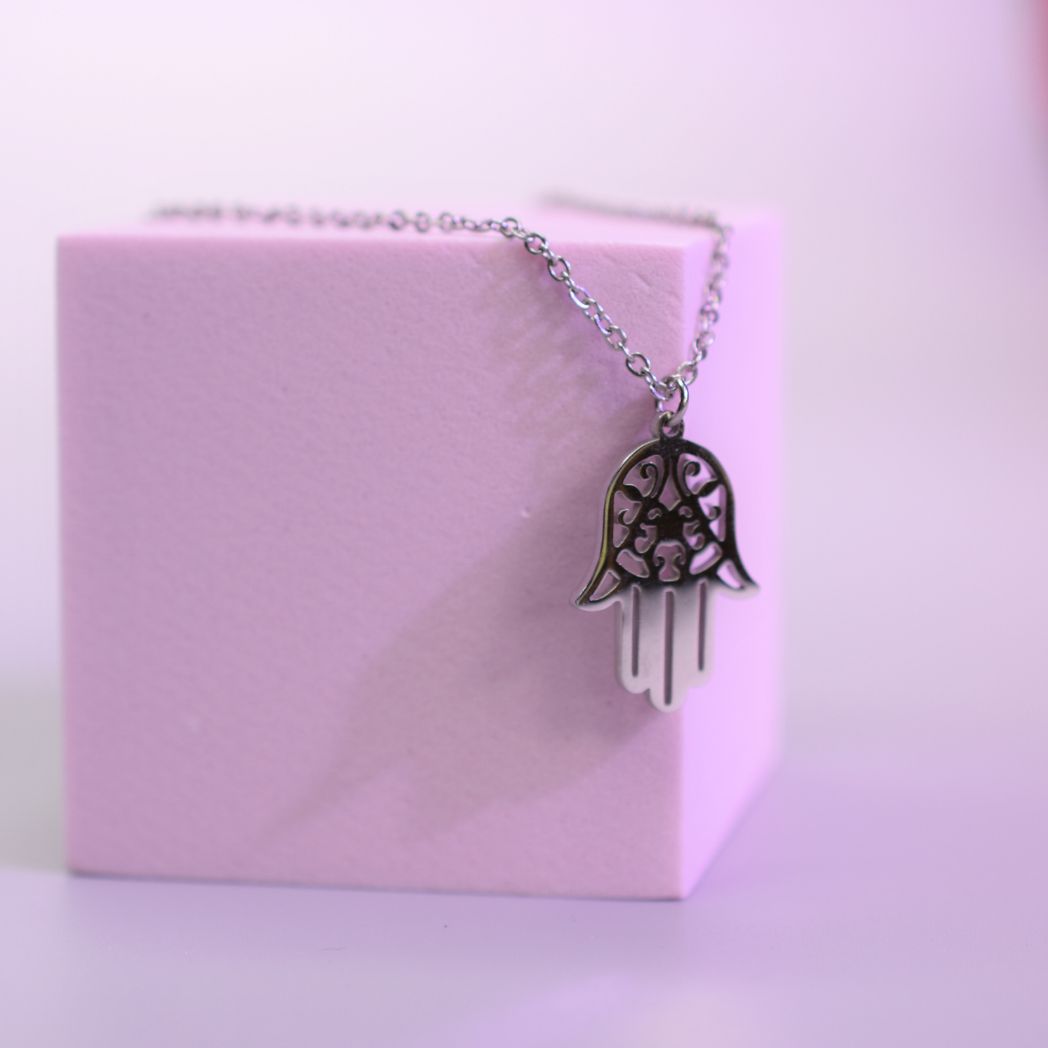 Hamsa Hand Stainless Steel Necklace