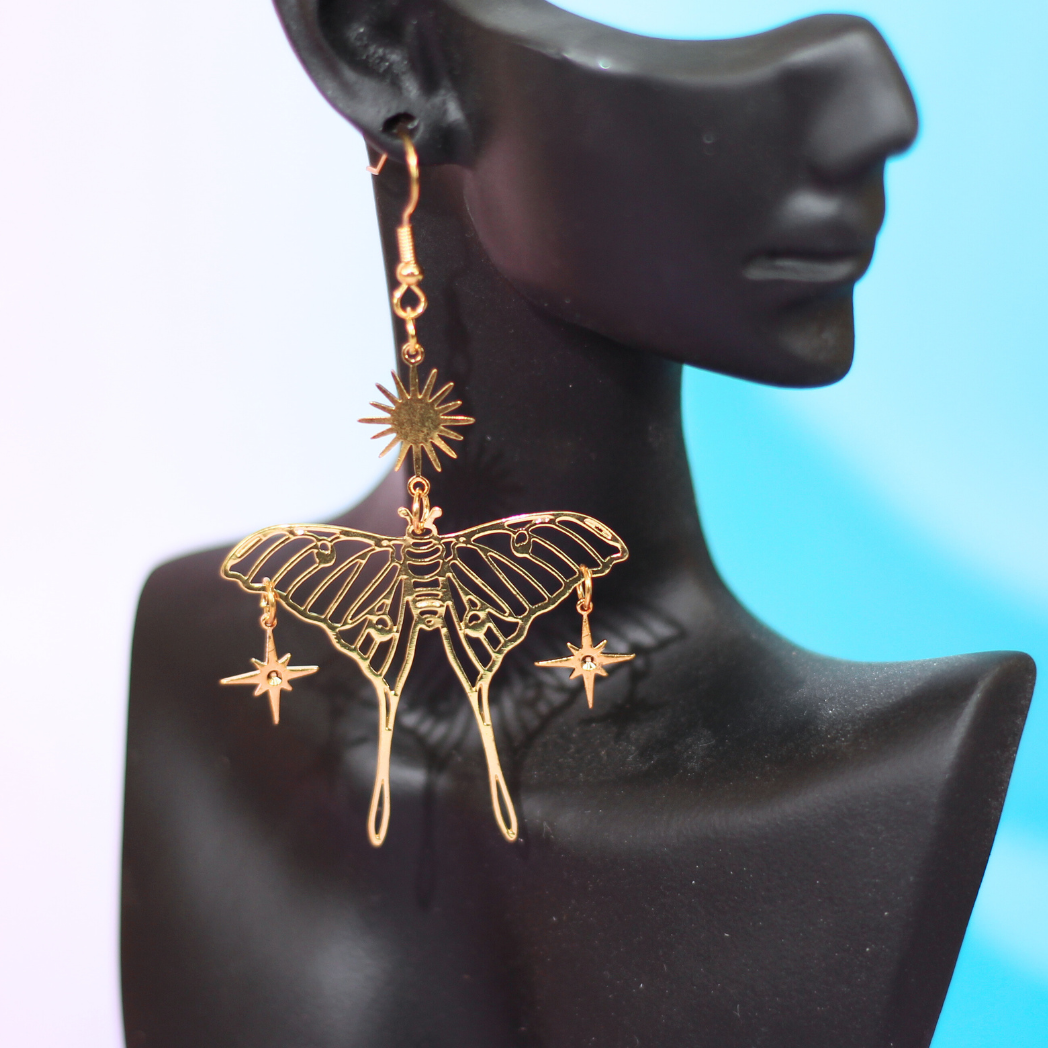 Lunar Moth Earrings