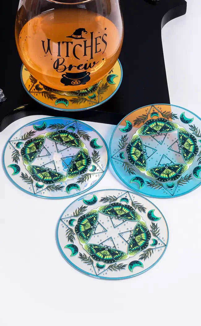 La Bella Luna Iridescent Coaster Set