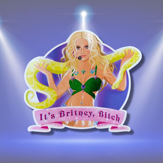 It’s Britney B sticker, original artwork waterproof vinyl
