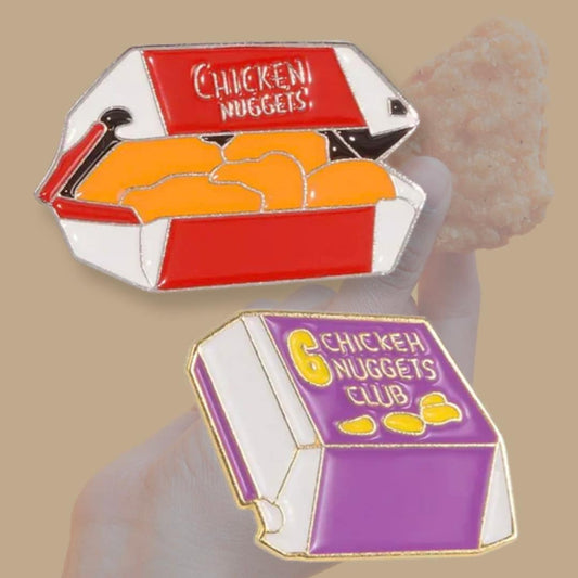 Chicken Nuggets club twin pin set enamel pin